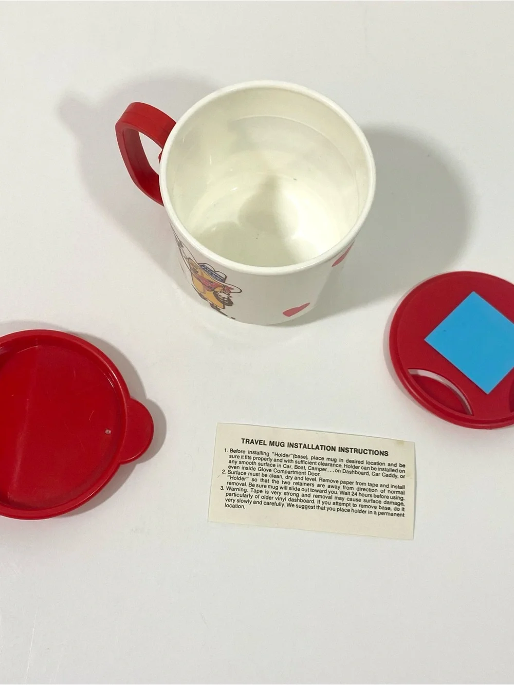 Vintage 80’s Hostess Twinkie The Kid Red & White Plastic Travel Mug